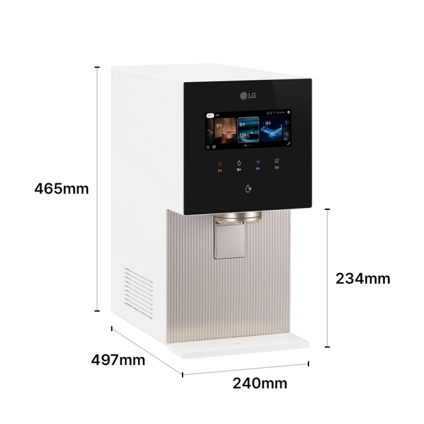 LG 퓨리케어 AI 오브제컬렉션 냉동얼음정수기 WD724RK (음성인식/맞춤 출수, 냉온정, 얼음, 블랙)